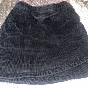 Classic Black Corduroy Kids Skirt
